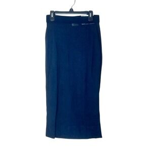 NWT Saint Laurent Sheer Black Midi Skirt Size Medium